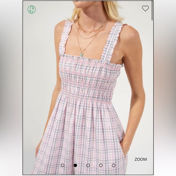 Cottagecore pastel plaid shirred maxi dress - Picture 5 of 12